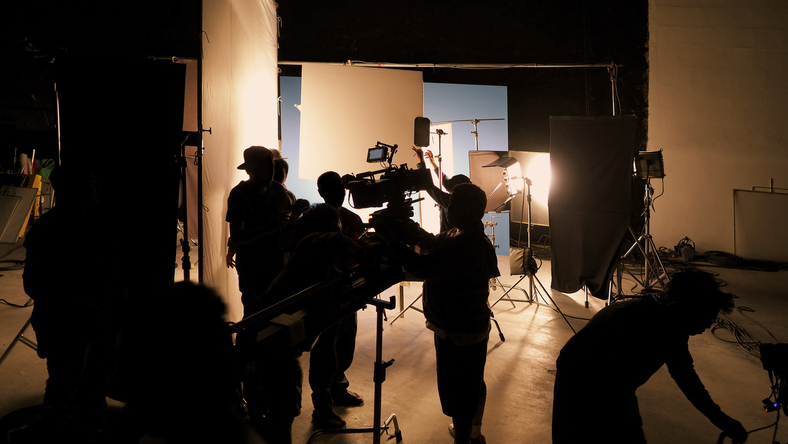 Film crew with cameras
