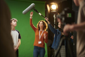 TV crew filming