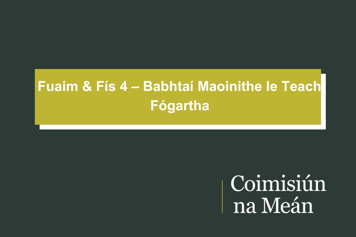 Fuaim & Fís 4 – Babhtaí Maoinithe le Teacht Fógartha
